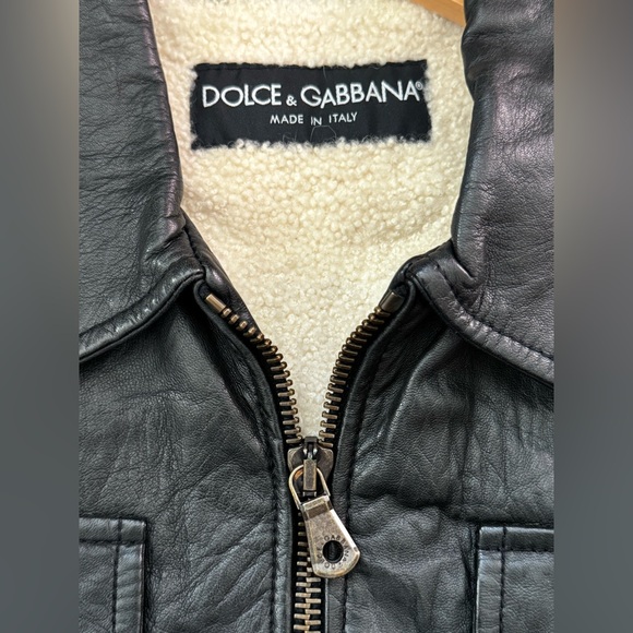 Dolce & Gabbana man jacket with genuine sheepskin Shearling, Size 52 - Picture 4 of 11